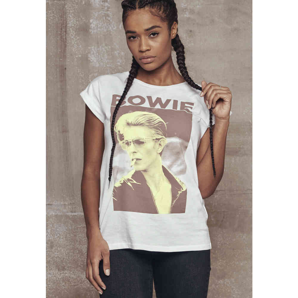 Mister Tee David Bowie - David Bowie Damen T-Shirt - Weiß